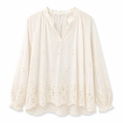 Blusa Agustina Natural - Maria Antonieta